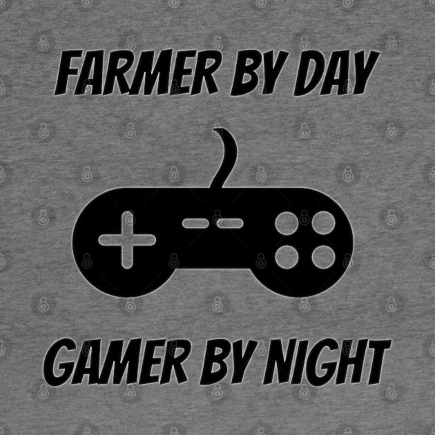 Farmer By Day Gamer By Night by Petalprints